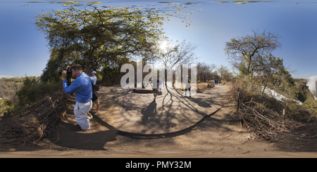 360 degree panoramic view of victoria falls in zimbabwe side