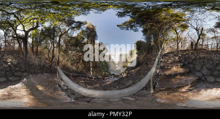 360 degree panoramic view of victoria falls in zimbabwe side