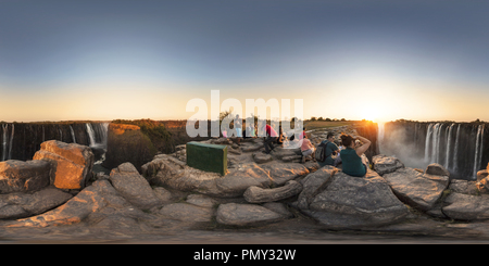 360 degree panoramic view of victoria falls in zimbabwe side