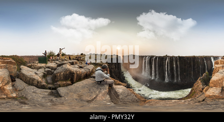 360 degree panoramic view of victoria falls in zimbabwe side