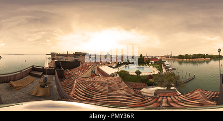 360 degree panoramic view of cipriani hotel. venice