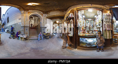 360 degree panoramic view of mosque in medina. fes