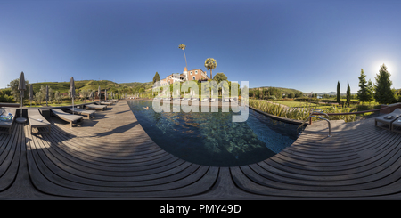 360 degree panoramic view of Six Senses Hotel. Douro Valley. Samodães. Portugal