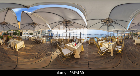 360 degree panoramic view of venice from Cipriani hotel. Venice. Italy