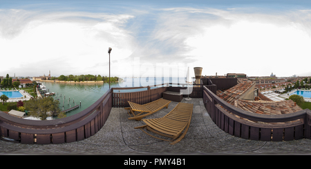 360 degree panoramic view of cipriani hotel. venice. italy