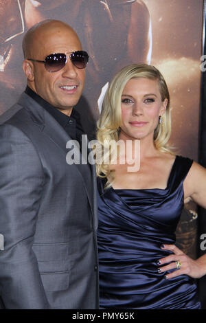 Vin Diesel, Katee Sackhoff  08/28/2013 'Riddick' World Premiere held at Regency Village Theater in Los Angeles, CA Photo by Izumi Hasegawa / HNW / PictureLux Stock Photo