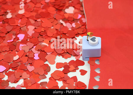 valentine heart tiny scenes Stock Photo