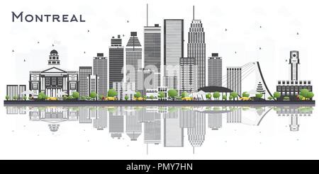Canada City Skyline with Gray Buildings and Blue Sky. Vector ...