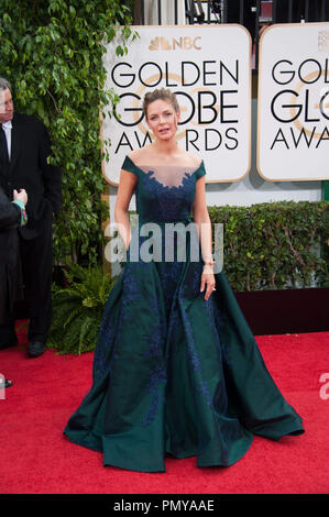 Actress Rebecca Ferguson attends the 71st Annual Golden Globes Awards at the Beverly Hilton in Beverly Hills, CA on Sunday, January 12, 2014.  File Reference # 32222 128JRC  For Editorial Use Only -  All Rights Reserved Stock Photo