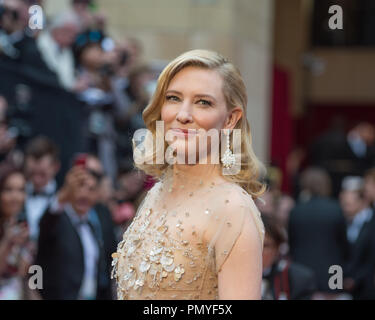 Oscar®-nominated actress Cate Blanchett arrives for the live ABC Telecast of The 86th Oscars® at the Dolby® Theatre on March 2, 2014 in Hollywood, CA.  File Reference # 32268 144  For Editorial Use Only -  All Rights Reserved Stock Photo