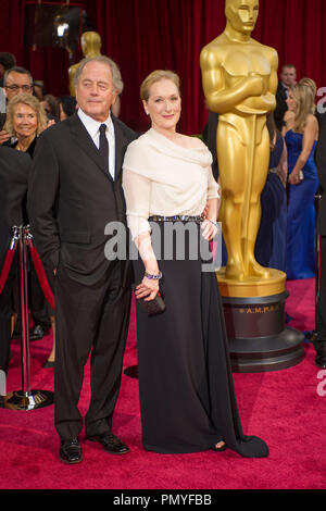 Oscar®-nominated actress Meryl Streep and Don Gummer arrive for the live ABC Telecast of The 86th Oscars® at the Dolby® Theatre on March 2, 2014 in Hollywood, CA.  File Reference # 32268 258  For Editorial Use Only -  All Rights Reserved Stock Photo