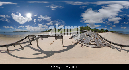 360 degree panoramic view of Deserted Dhow, Lazy Lagoon, Bagamoyo