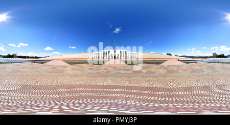 360 degree panoramic view of Australia Parliament House, Canberra