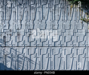 Brutalist concrete used to face a wall in Stavanger. Would be great for a background image. Stock Photo