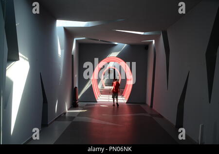 the interior of the site of witness and memory shkoder albania Stock Photo