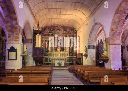 France, Correze, Vezere Valley,  Voutezac, Saint Christophe church // France, Corrèze (19), Vallée de la Vézère, Voutezac, église Saint-Christophe, in Stock Photo