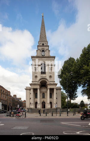 facade of Christ Church Spitalfields designed by Hawksmoor, London, England, UK Stock Photo