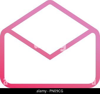 open email envelope message icon vector illustration neon Stock Vector