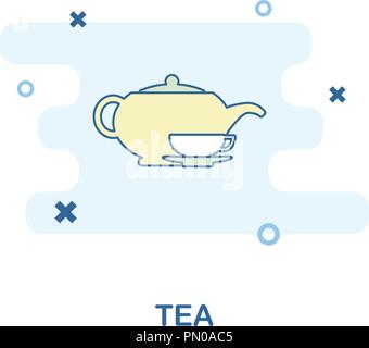 Tea creative icon in color. Simple element illustration. Tea concept symbol design from Bar and Restaurant collection. Can be used for web design, app Stock Vector