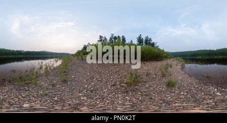 360 degree panoramic view of Vitim river bank #12