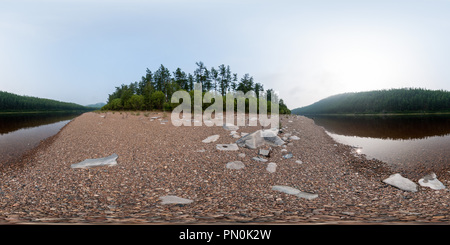 360 degree panoramic view of Vitim river bank #13