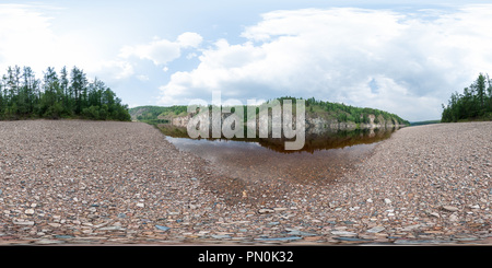 360 degree panoramic view of Vitim river bank #16