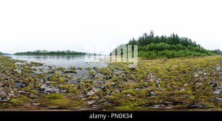 360 degree panoramic view of Vitim river bank #21