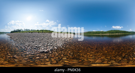 360 degree panoramic view of Vitim river bank #23