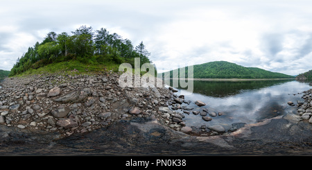 360 degree panoramic view of Vitim river bank #26