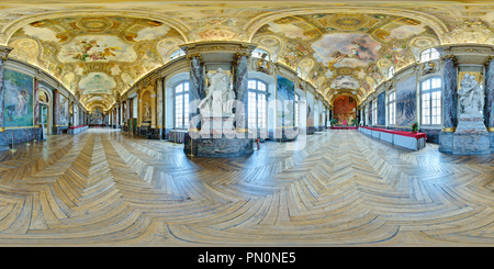 360 degree panoramic view of Salle des Illustres du Capitole de Toulouse  -  France