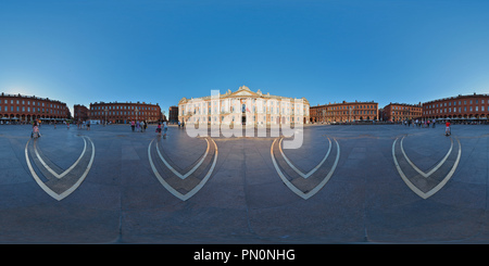 360 degree panoramic view of Place du Capitole de Toulouse  -  France