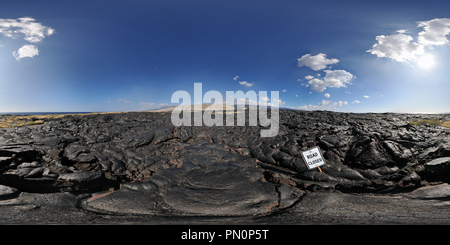 360 degree panoramic view of Lava Flow on Chain Of Craters Road, Big Island, Hawaii, 2881