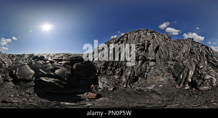 360 degree panoramic view of Lava Flow on Chain Of Craters Road, Big Island, Hawaii 3004