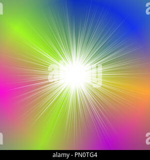 Colorful dynamic gradient blur ray burst background Stock Photo