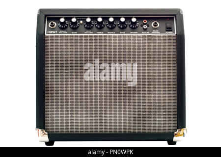 guitar amplifier isolated on white background Stock Photo