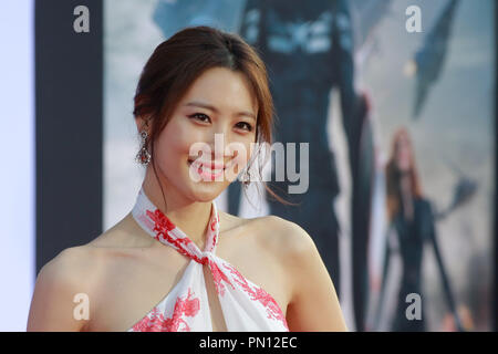 Claudia Kim at the World premiere of Marvel's 'Avengers: Age Of Ultron