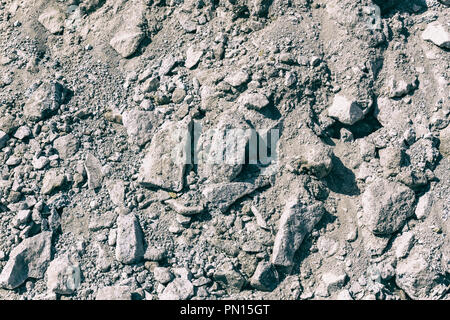Berlin, Germany, July 28, 2018: Full Frame Close-Up of Rubble at Construction Site Stock Photo