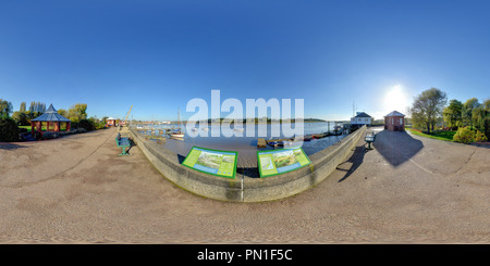 360 degree panoramic view of River Deben Woodbridge, Suffolk