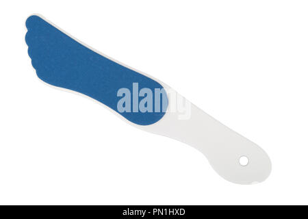 Plastic foot file isolated on white background Stock Photo