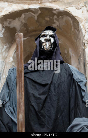 Historical reenactment of Charon, the ferryman of Hades who carries souls to Avernus. Roman mythology Stock Photo