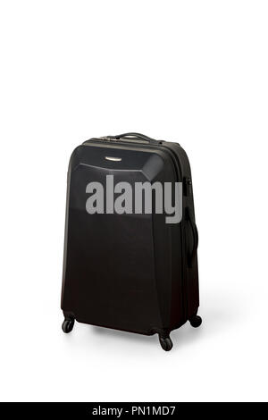 modern black suitcase, isolated on white Stock Photo