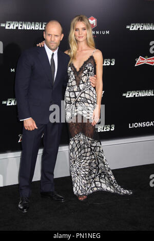 Jason Statham, Rosie Huntington-Whiteley  08/11/2014 The Los Angeles Premiere of 'The Expendables 3' held at the TCL Chinese Theatre in Hollywood, CA Photo by Izumi Hasegawa / HNW / PictureLux Stock Photo