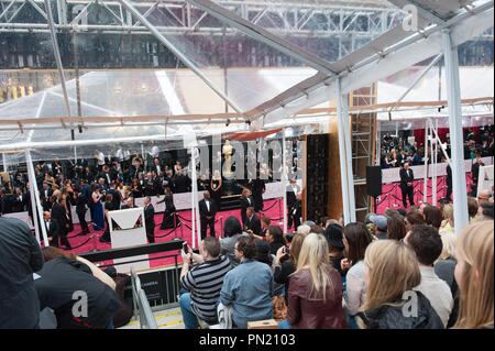 A general view at the Red Carpet before The Oscars® broadcast live on the ABC Television network from the Dolby® Theatre in Hollywood, CA Sunday, February 22, 2015.  File Reference # 32566 051THA  For Editorial Use Only -  All Rights Reserved Stock Photo