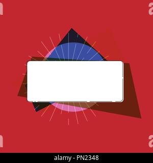 Flat design business Vector Illustration Empty template Layout for invitation greeting card promotion poster voucher. Rectangular Shape Form in Solid  Stock Vector