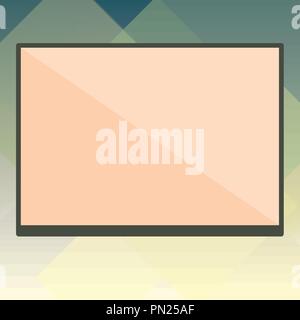Flat design business Vector Illustration creative concept template copy space text for Ad website promotion esp isolated. Rectangular Shape Form in ha Stock Vector
