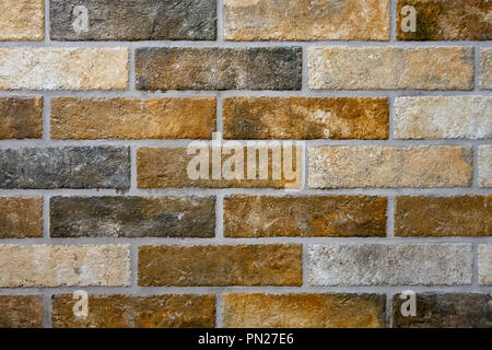 broun and yelow brick and light in the room. Stock Photo