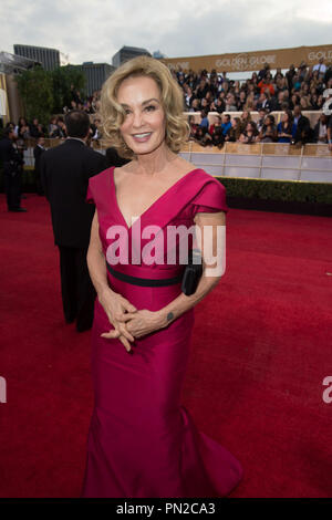 Nominated for BEST PERFORMANCE BY AN ACTRESS IN A MINI-SERIES OR MOTION PICTURE MADE FOR TELEVISION for her role in “AMERICAN HORROR STORY: FREAK SHOW”, actress Jessica Lange attends the 72nd Annual Golden Globes Awards at the Beverly Hilton in Beverly Hills, CA on Sunday, January 11, 2015.  File Reference # 32536 485JRC  For Editorial Use Only -  All Rights Reserved Stock Photo
