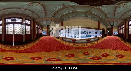 360 degree panoramic view of Sun yat-sen memorial hall inside the main building