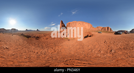 360 degree panoramic view of Monument Valley viewpoint