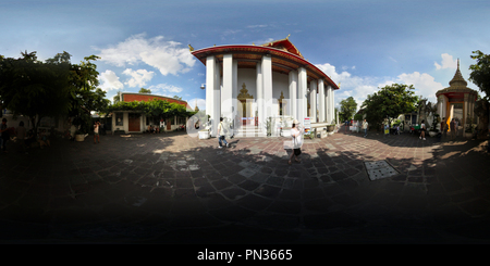 360 degree panoramic view of Temple, Wat Pho, Bangkok, Thailand